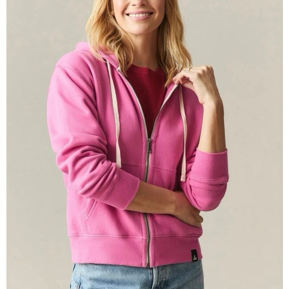 NWOT American Giant Women's Midweight Full-Zip Hoodie Gin Fizz Pink Size Large
